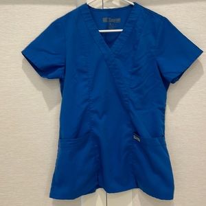 GREYS ANATOMY NAVY BLUE SCRUB TOP! Size: Small
